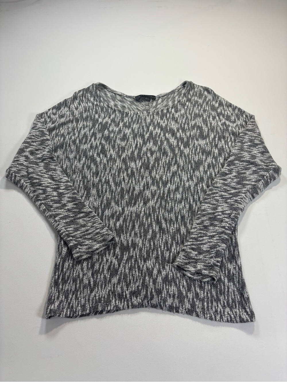 Whetherly Black and Gray Knit Sweater